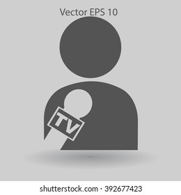 Journalist TV program vector picture