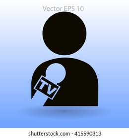 Journalist TV program vector picture