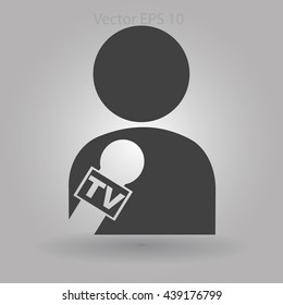 Journalist TV program vector picture