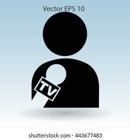 Journalist TV program vector picture