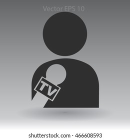 Journalist TV program vector picture