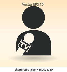 Journalist TV program vector picture