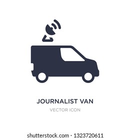 journalist van icon on white background. Simple element illustration from Transport concept. journalist van sign icon symbol design.