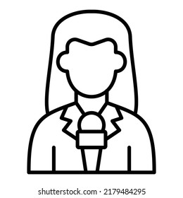 Journalist vector icon. Can be used for printing, mobile and web applications.
