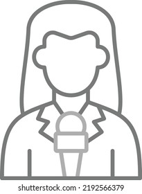 Icono de vector periodístico. Se puede usar para imprimir, móviles y aplicaciones web.
