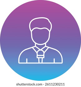 Journalist vector icon. Can be used for printing, mobile and web applications.