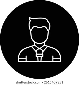 Journalist vector icon. Can be used for printing, mobile and web applications.