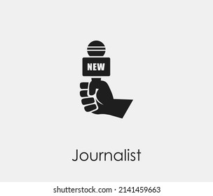 Journalist vector icon. Editable stroke. Symbol in Line Art Style for Design, Presentation, Website or Apps Elements, Logo. Pixel vector graphics - Vector