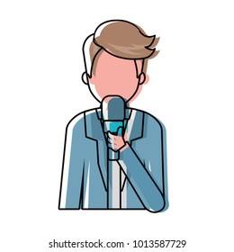 journalist vector illustration