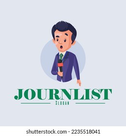 Journalist vector mascot logo template. 