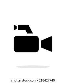 Journalistic camera simple icon on white background. Vector illustration.