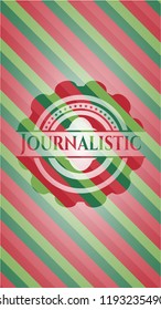 Journalistic christmas badge.