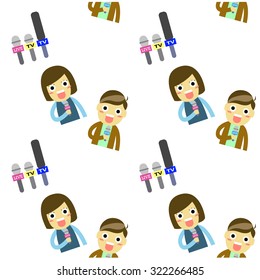 Journalistic tool cartoon pattern