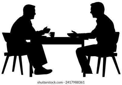 Journalists are interviewing silhouette,Press conference of reporters,Silhouette of interviewing Journalists. 
