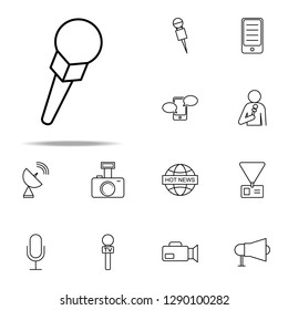 journalist's microphone icon. Media, Press icons universal set for web and mobile