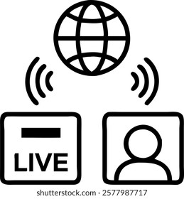 Journalists reporting live via global data network concept as A candid shot of journalists from different countries reporting live news updates via digital devices showcasing real