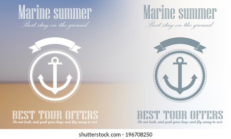 journey background with icon anchor