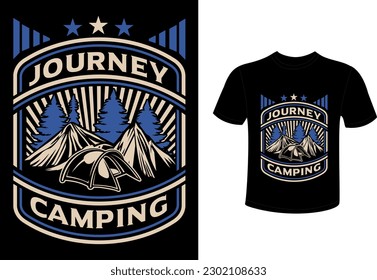 Journey camping t shirt design 