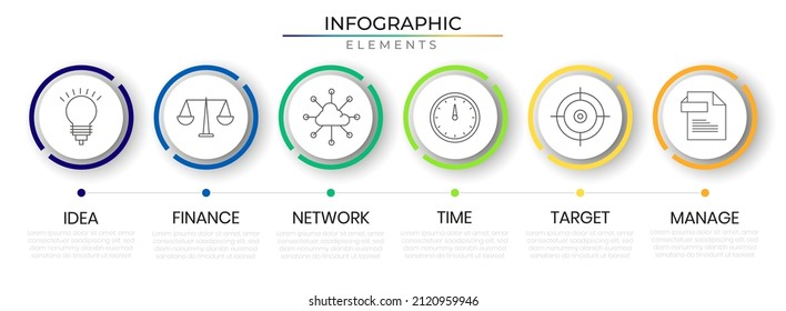 Journey Circular Infographic Plan Concept Design Vector With Icons. Workflow Timeline Network Project Template For Presentation And Report.