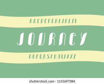 Journey cursive font. Vector alphabet letters. Typeface design. 
 - Shutterstock ID 1155697384