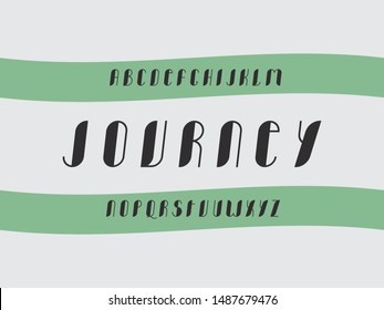 Journey cursive font Vector alphabet letters Typeface design Typography Graphic