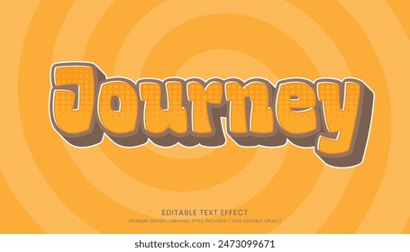 journey editable 3d text effect template bold typography and abstract style drinks logo and brand