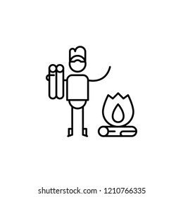 Journey, excursion, nature icon. Element of people in travel line icon. Thin line icon for website design and development, app development. Premium icon