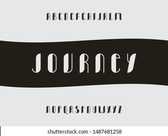 Journey fill font Vector alphabet letters Typeface design Typography Graphic