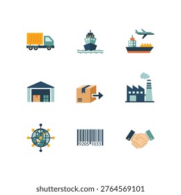 The journey of goods from production to consumer through various logistics methods