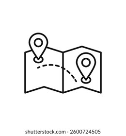 Journey icon isolated. simple vector icon on white background