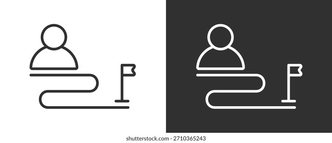 Journey Icon Set Vector Collection Isolated In Black And White