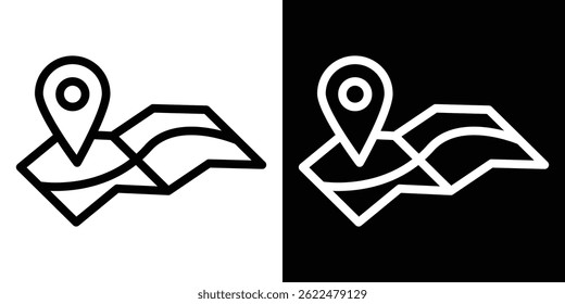 Ícone de viagem forma gráfico simples clipart símbolo. linha fina contorno arte