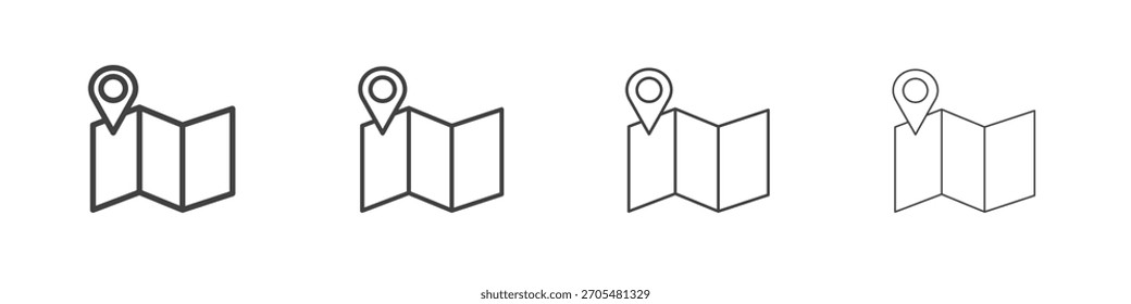 Journey icon vector collection, illustration logo template in trendy thin line editable strokes style.