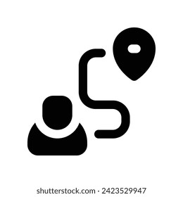journey icon. vector glyph icon for your website, mobile, presentation, and logo design.