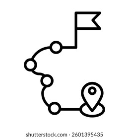 Journey Icon Vector Line Icon Design