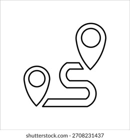 journey icons. simple line vector