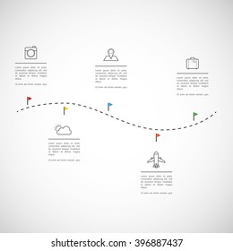 Journey - Infographic Template With Anchor Points