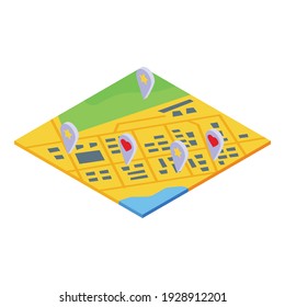 Journey itinerary icon. Isometric of journey itinerary vector icon for web design isolated on white background