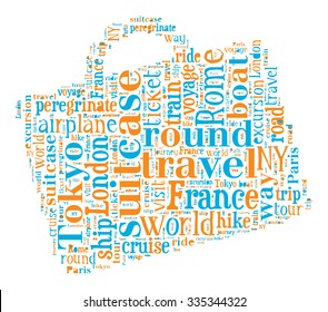 Journey Keywords Tag Cloud    - vector illustration