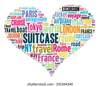 Journey Keywords Tag Cloud    - vector illustration
