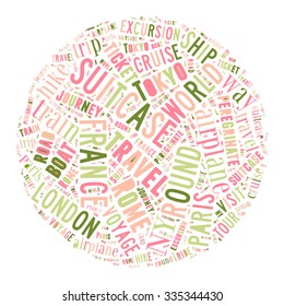 Journey Keywords Tag Cloud    - vector illustration
