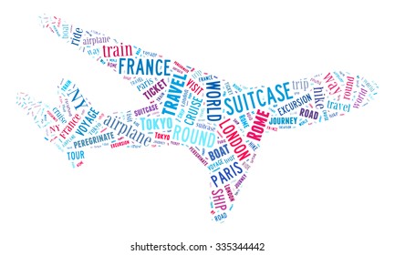 Journey Keywords Tag Cloud    - vector illustration