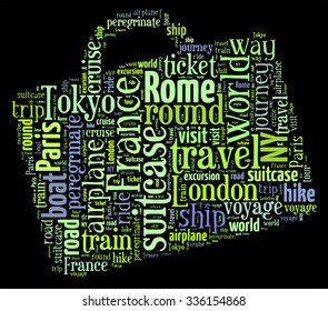 Journey Keywords Tag Cloud    - vector illustration