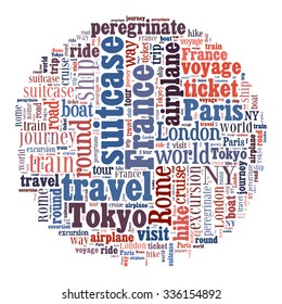 Journey Keywords Tag Cloud    - vector illustration