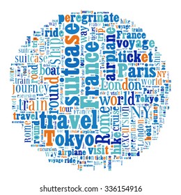 Journey Keywords Tag Cloud    - vector illustration