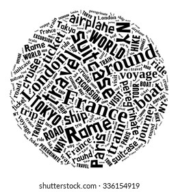 Journey Keywords Tag Cloud    - vector illustration
