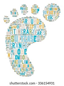 Journey Keywords Tag Cloud    - vector illustration