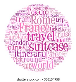 Journey Keywords Tag Cloud    - vector illustration