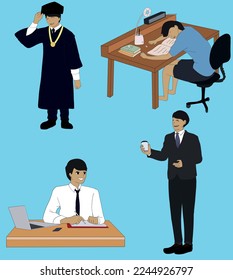The journey of life vector illustration