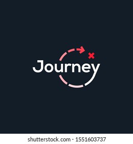 journey logo typography geometric monogram